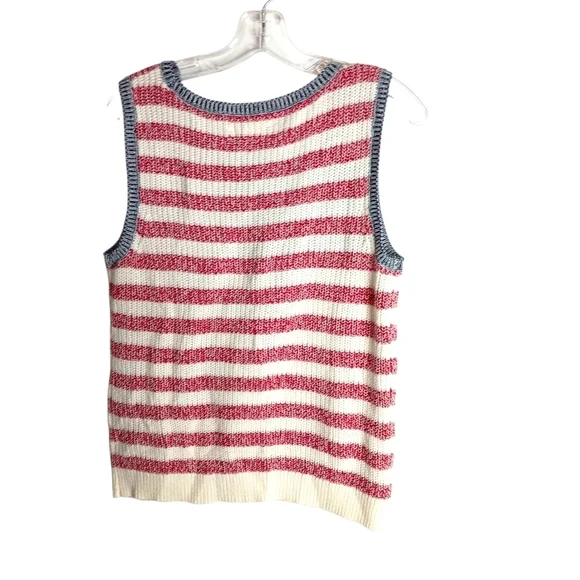 Lucky Brand  -American Flag sleeveless sweater - Size M - Picture 5 of 6